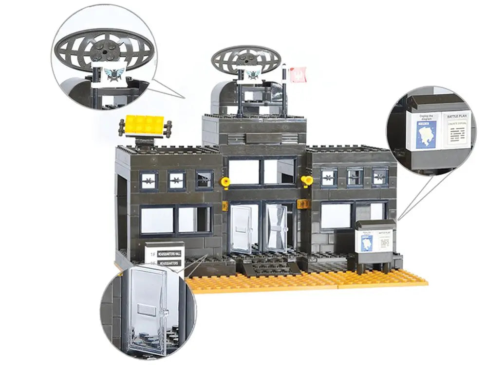 Sluban Army Headquarters Building Brick Set Sluban