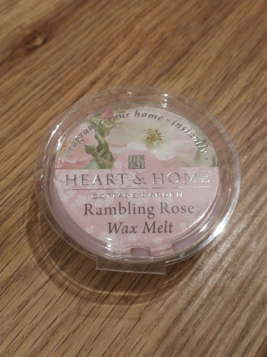 Heart and Home - Rambling Rose Wax Melt Single Heart & Home
