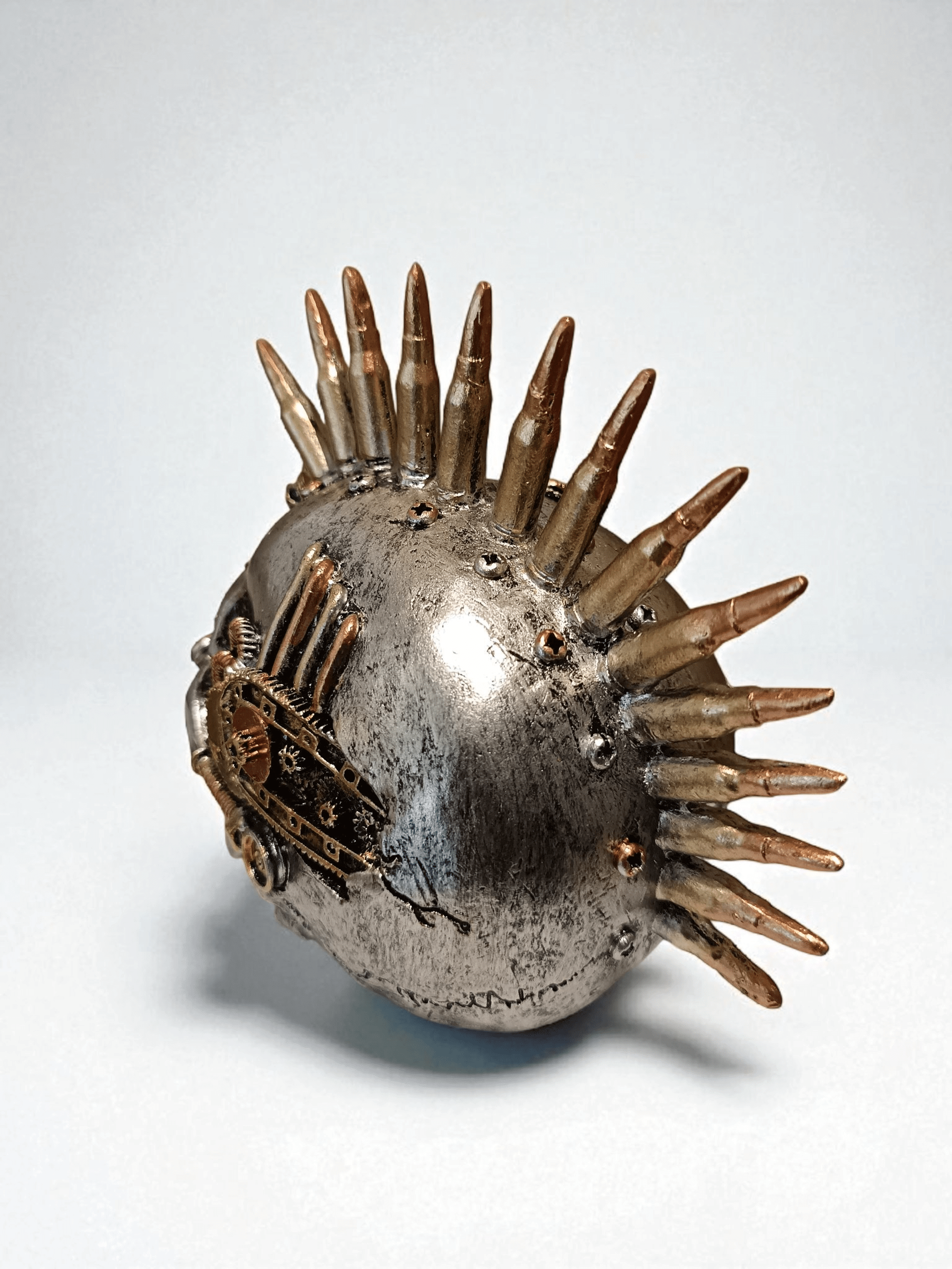 Steam Punk Skull With Mohawk Ornament Shudehill Giftware