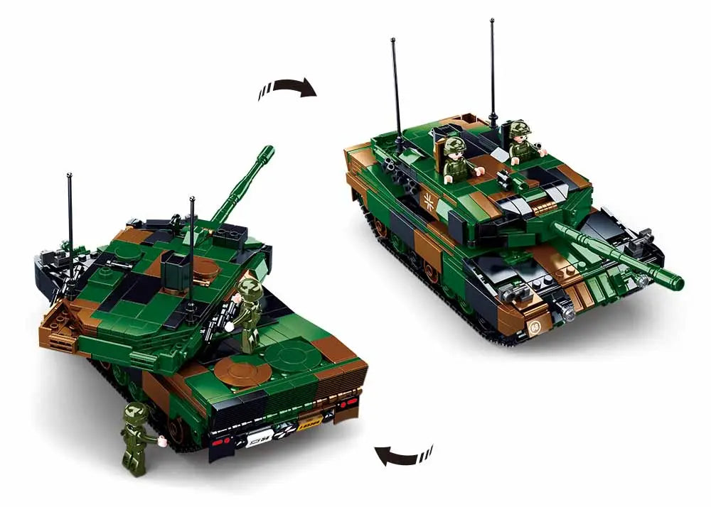 Sluban Model Bricks Leopard 2A5 Main Battle Tank 2 in 1 building brick set Sluban
