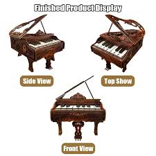 Joincon Chord & Movement DIY 3D Wooden Miniature Musical Piano Joincon