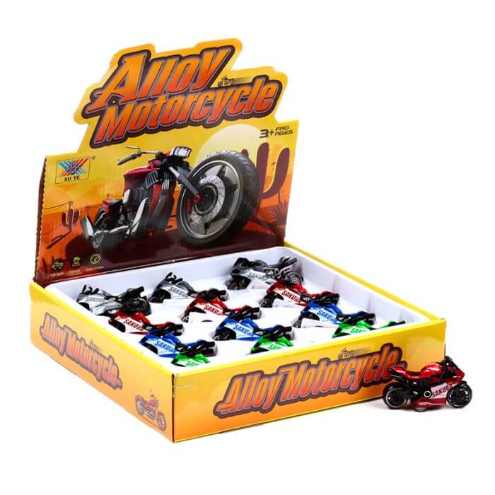 Pull Back Action Toy Motorbike Red Puckator