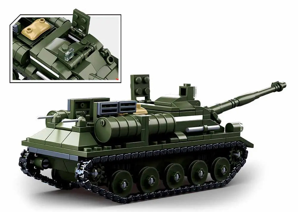 Sluban WW2 SU-85 Tank Destroyer Building Brick Set Sluban