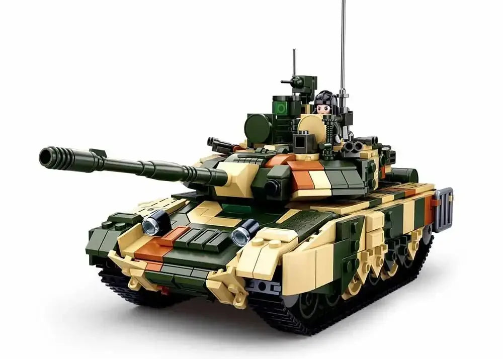 Sluban Model Bricks T90MS Battle Tank Building Brick Set Sluban
