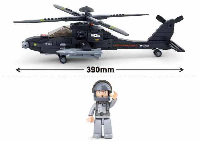 Sluban Army Attack Helicopter Building Brick Set Sluban