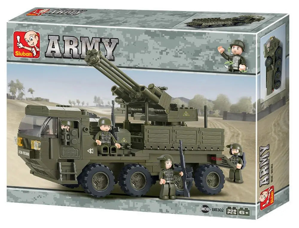 Sluban Army Heavy Transporter Building Brick Set