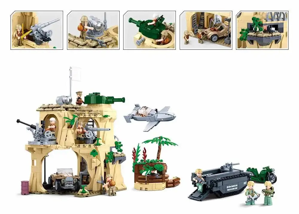 Sluban WW2 Battle For Iwo Jima Building Brick Set Sluban