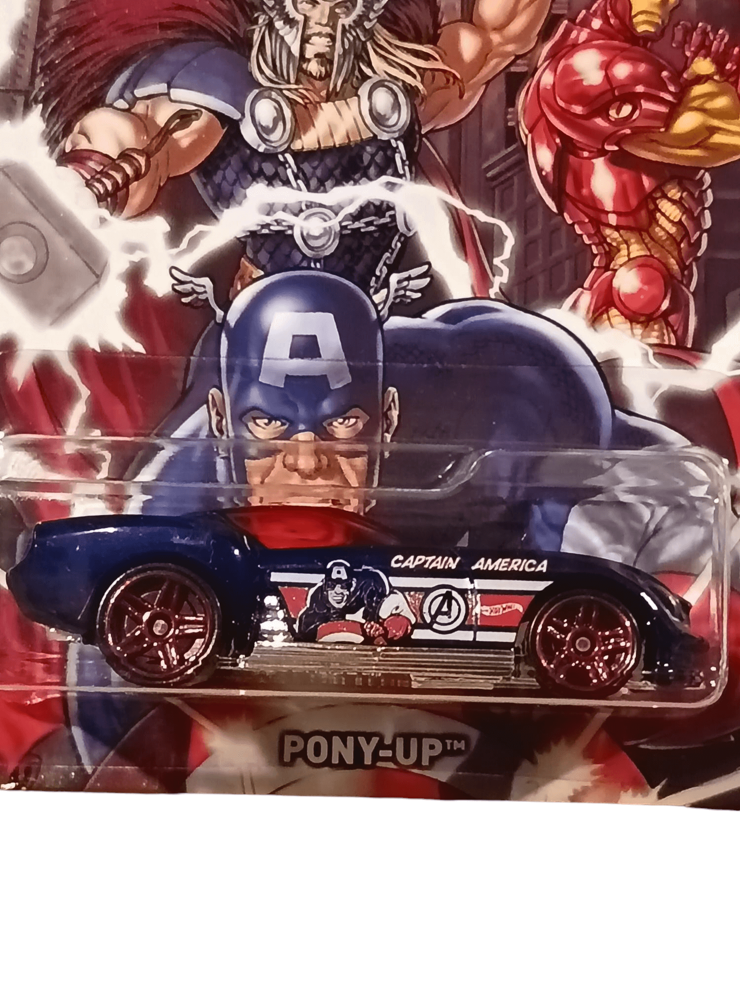 Hot Wheels - Marvel The Avengers Captain America Pony-up Hot Wheels