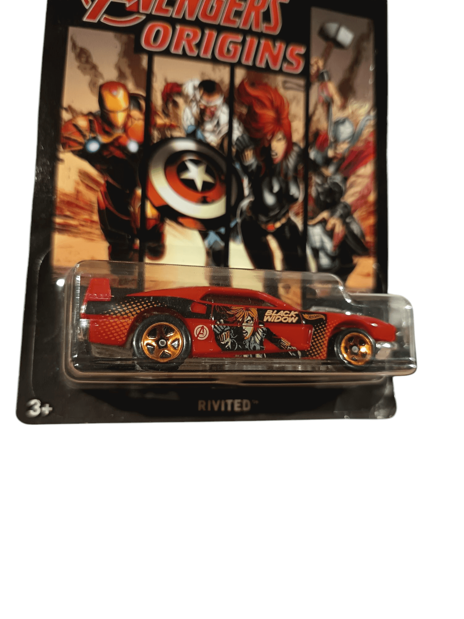 Hot Wheels - Marvel Avengers Origins Black Widow Rivited Hot Wheels