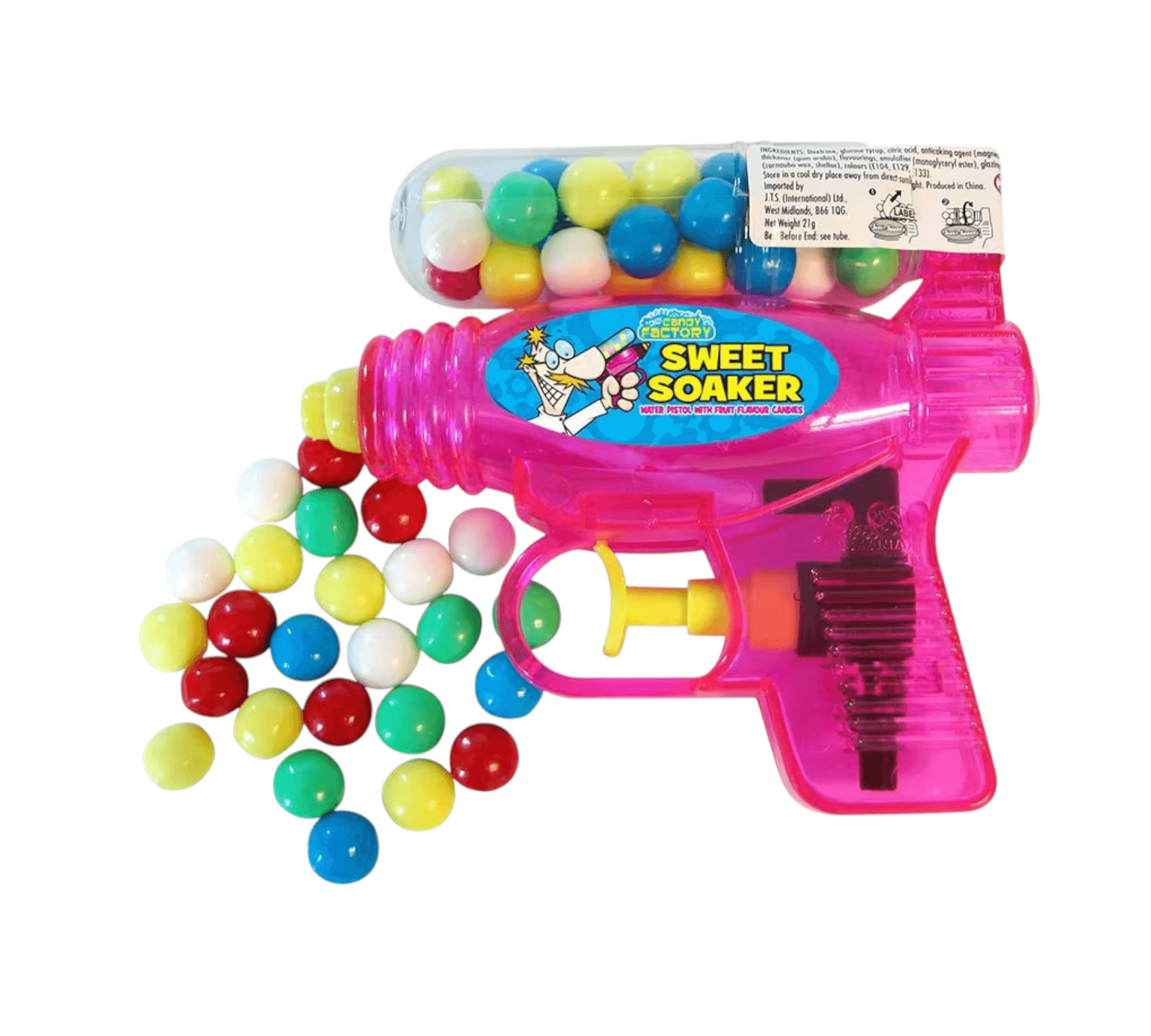 Crazy Candy Factory - Sweet Soaker Water Soaker With fruit Flavour Candies - Pink Crazy Candy Factory