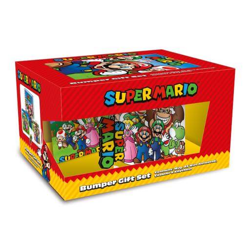 Super Mario - Bumper Mug, Coaster, Keychain & Notebook Giftset Pyramid International
