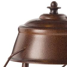 Hurricane Candle Warmer Lantern - Rustic Brown Hurricane