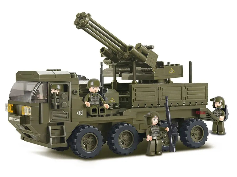 Sluban Army Heavy Transporter Building Brick Set
