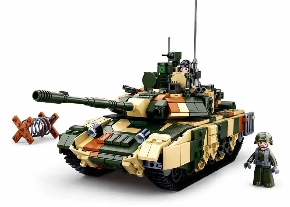 Sluban Model Bricks T90MS Battle Tank Building Brick Set Sluban