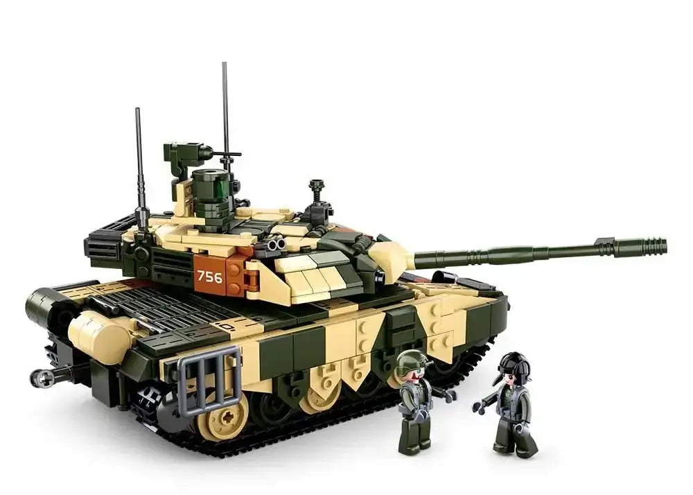 Sluban Model Bricks T90MS Battle Tank Building Brick Set Sluban