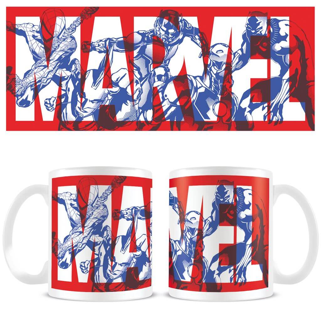 Marvel Halftone White Mug Pyramid International