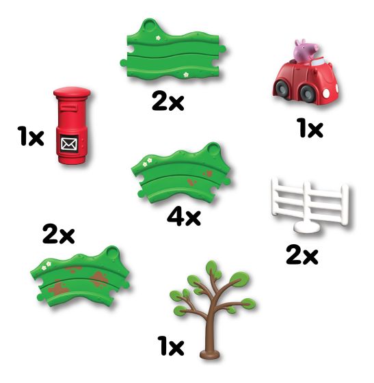 Peppa Pig Whizz Around Little Red Car Set Character Options