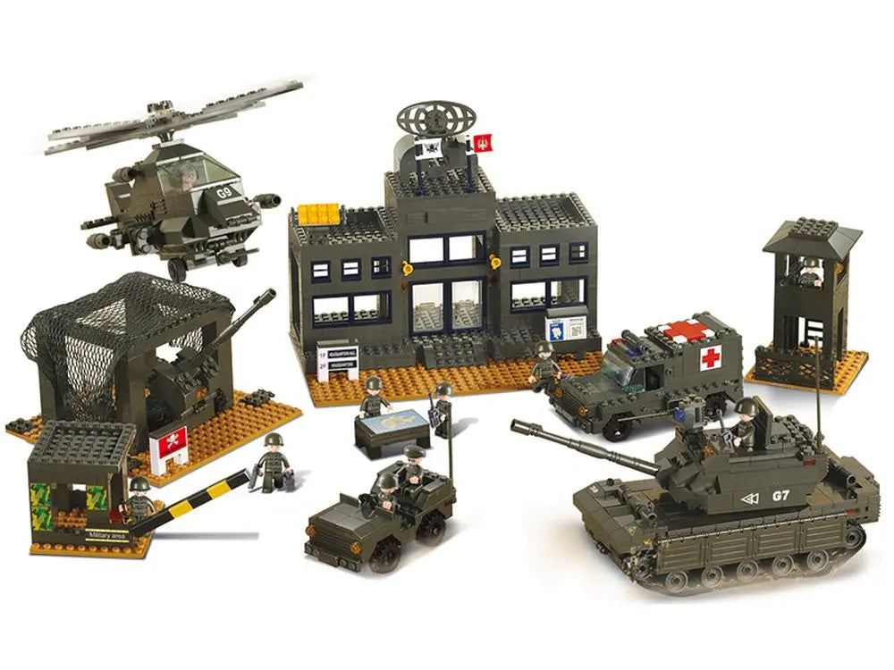 Sluban Army Headquarters Building Brick Set Sluban