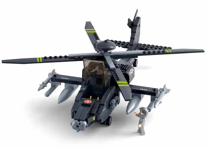 Sluban Army Attack Helicopter Building Brick Set Sluban
