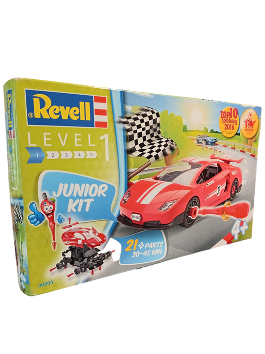 Revell Level 1 Junior Kit - Red Racing Sports Car D.I.Y Playset