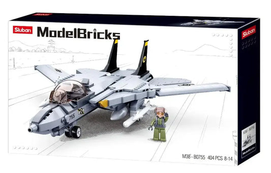 Sluban Model Bricks F14 Fighter Plane Brick Building Set Sluban