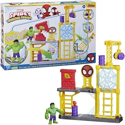 Marvel Spidey and his Amazing Friends Hulk's Smash yard Playset