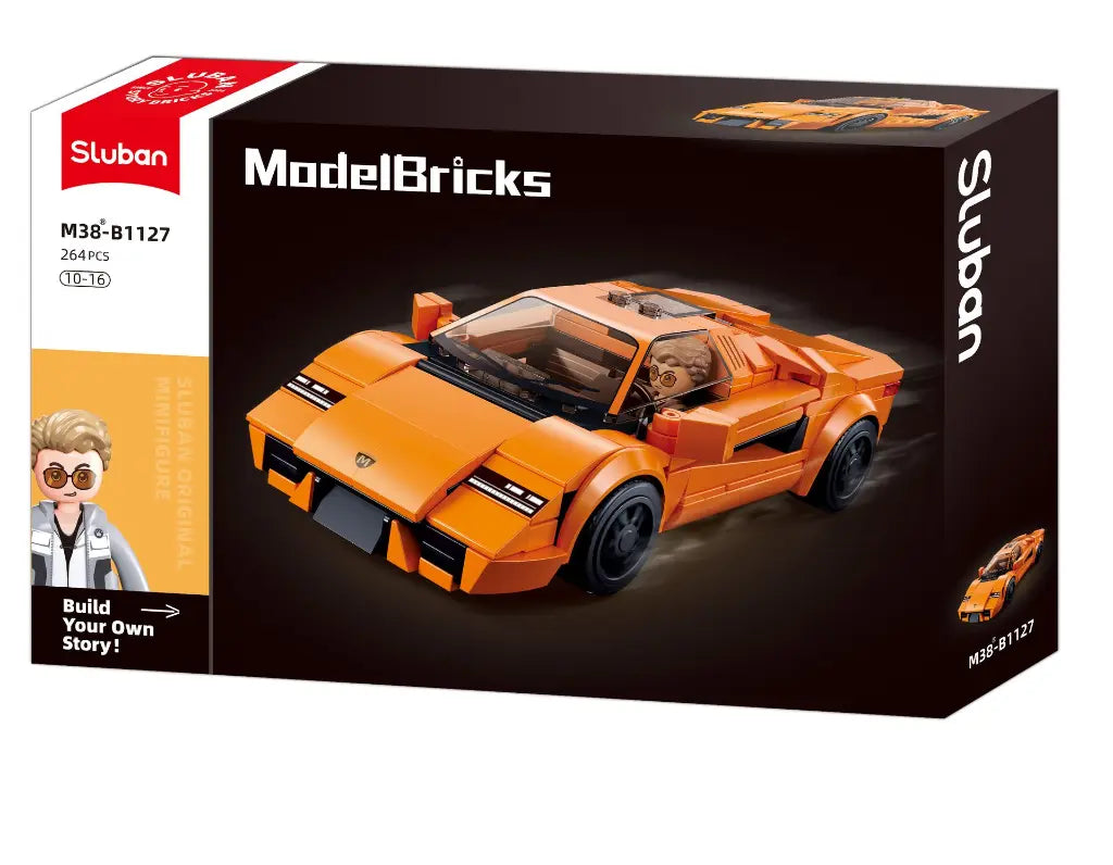 Sluban Model Bricks Sports Car Building Brick Set Sluban
