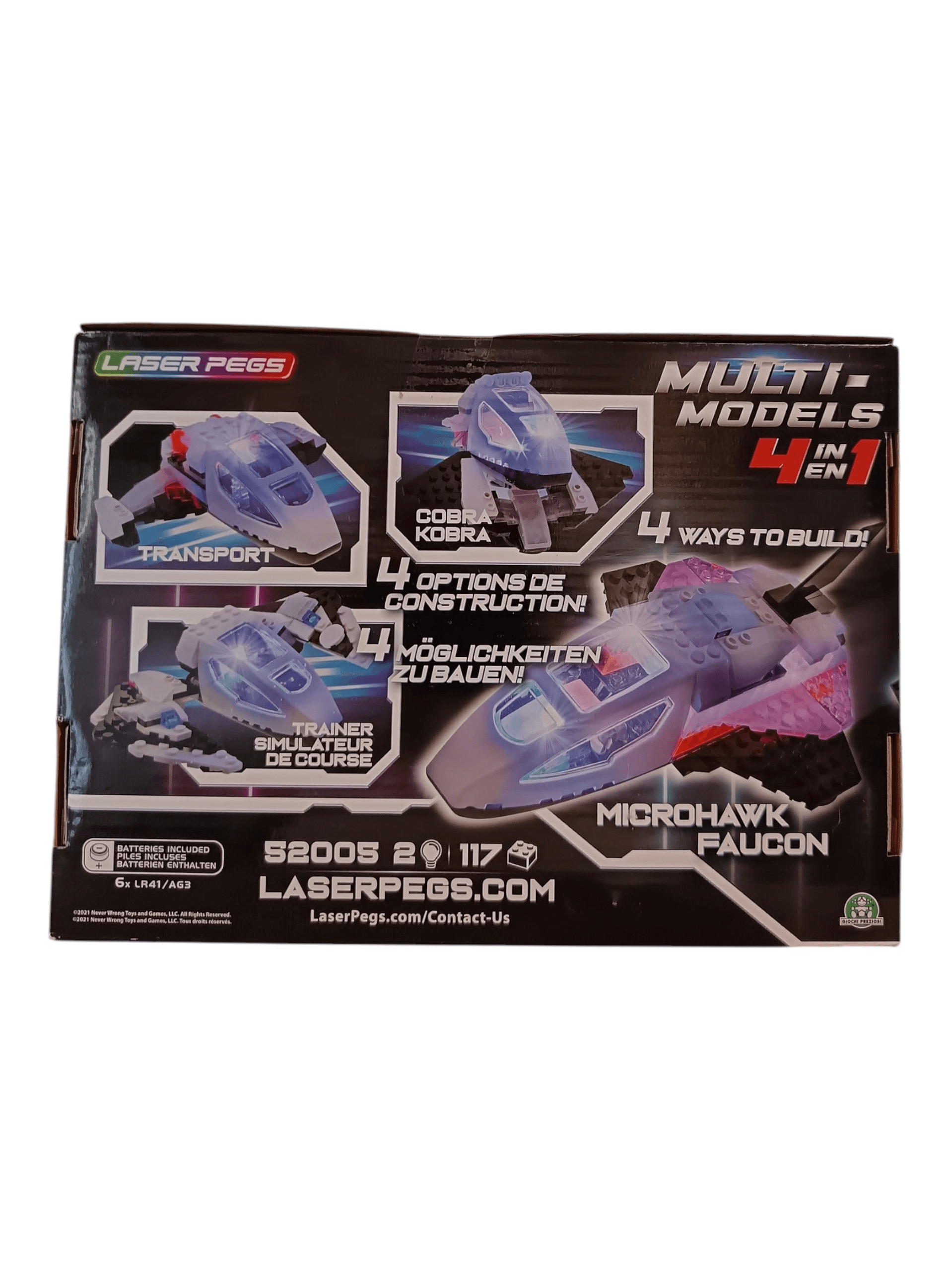 Laser Pegs - Multi-models 4 in 1 Microhawk Light up Brick set Laser Pegs