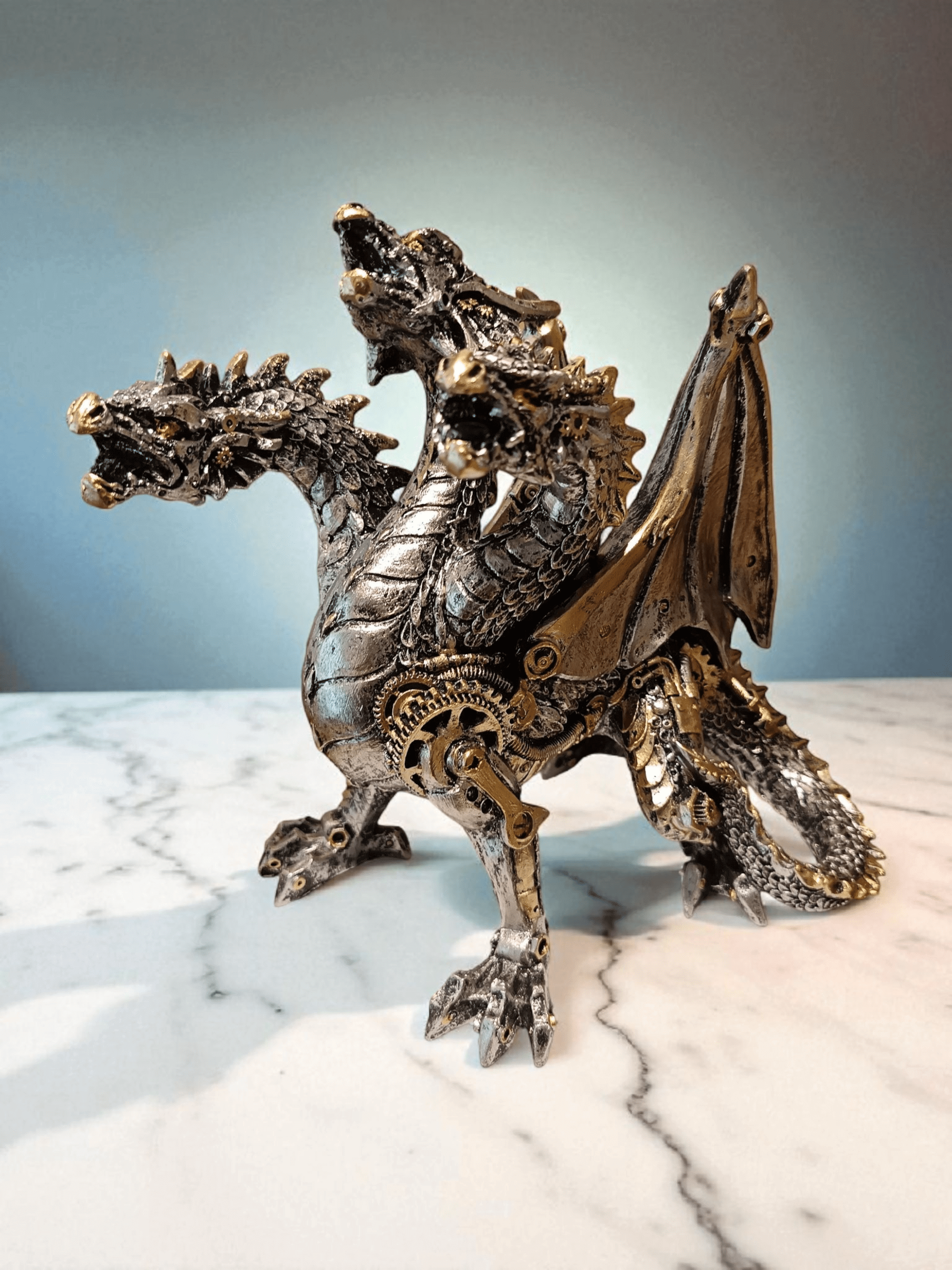 Steam Punk 3 headed Dragon Hydra Ornament Shudehill Giftware