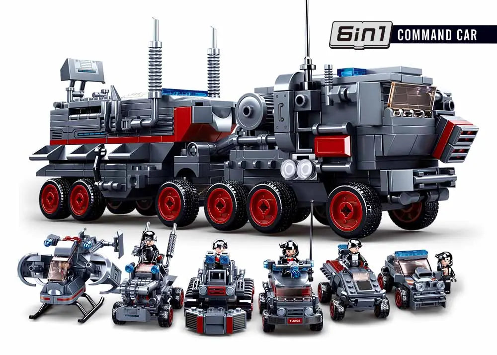 Sluban Space War 6 Into 1 Command Vehicle Building Brick Set Sluban