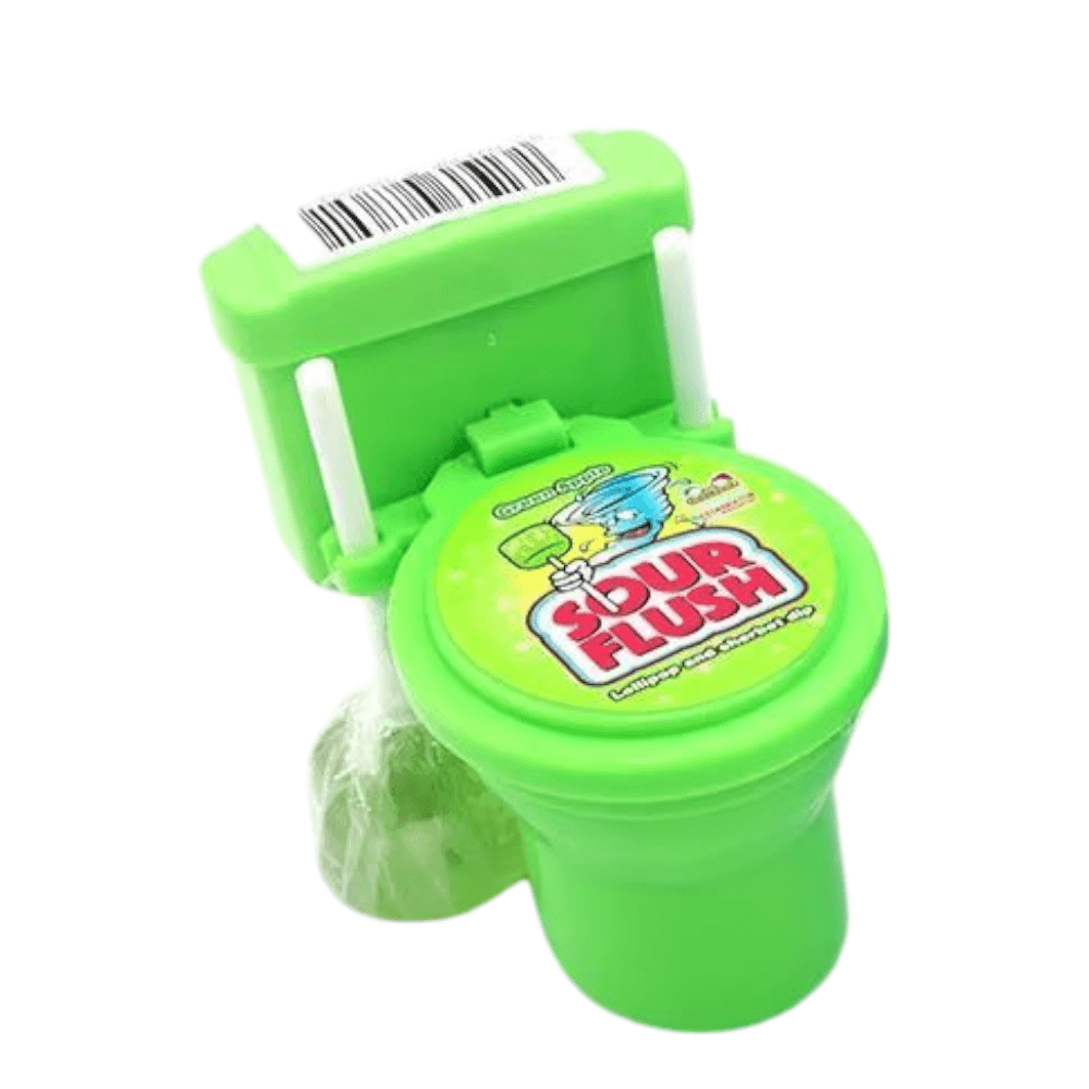 Sour Flush - Lollipop and Sherbet Dip - Green Apple Kidsmania