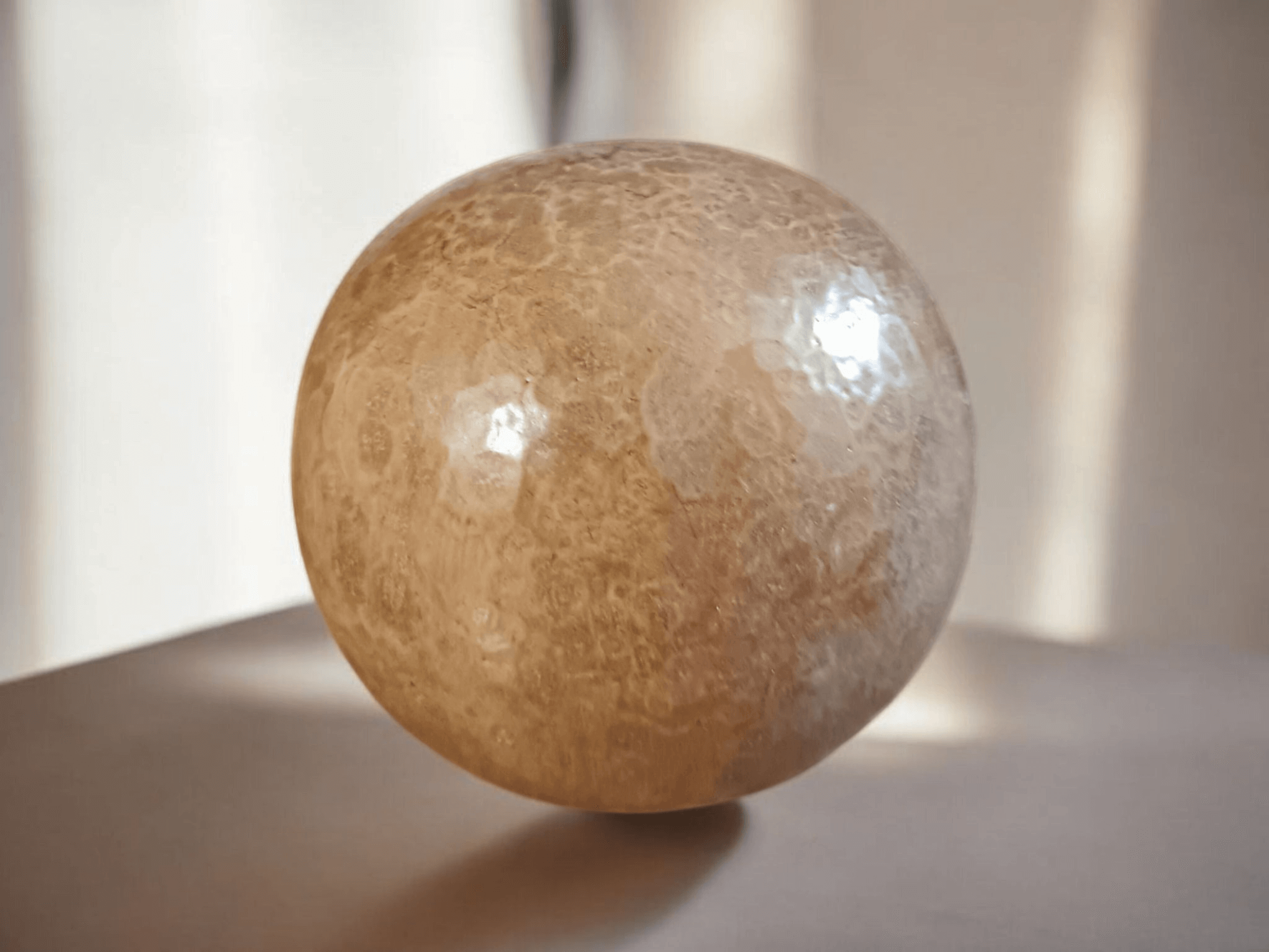 Rustic Brown Decorative Home Decor Ceramic Sphere Stone the Crows