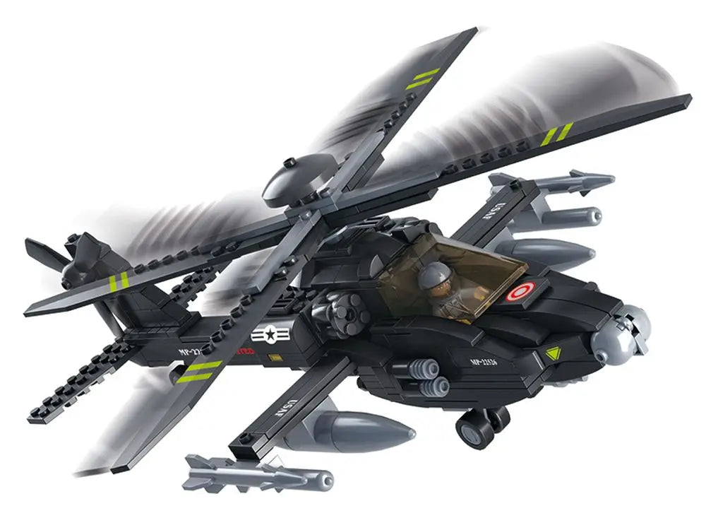 Sluban Army Attack Helicopter Building Brick Set Sluban