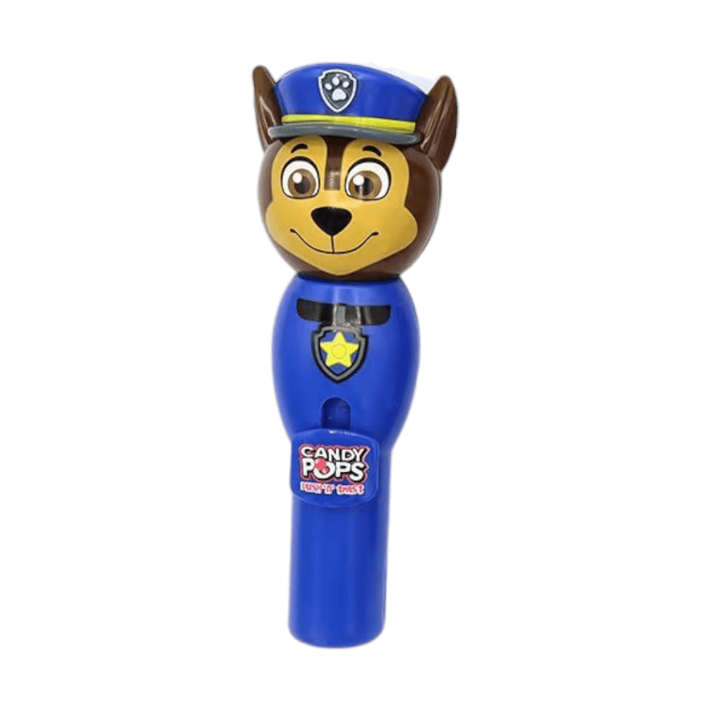 Paw Patrol - Push 'n' Twist Candy Pops - Strawberry Flavour Lollipops - Chase Paw patrol