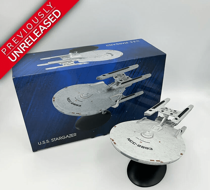 #31 U.S.S. Stargazer NCC-2893 XL Edition Starship Ship Model Die Cast Starship SSSUK631 (Eaglemoss / Star Trek) Real Merch