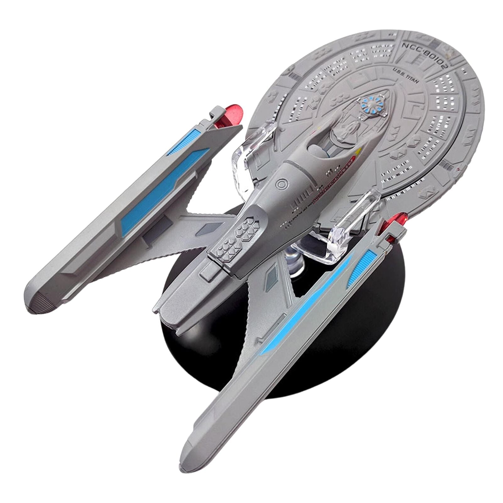#05 U.S.S. Titan NCC-80102 (Luna Class) Model Diecast Ship BONUS ISSUE (Eaglemoss / Star Trek) Real Merch