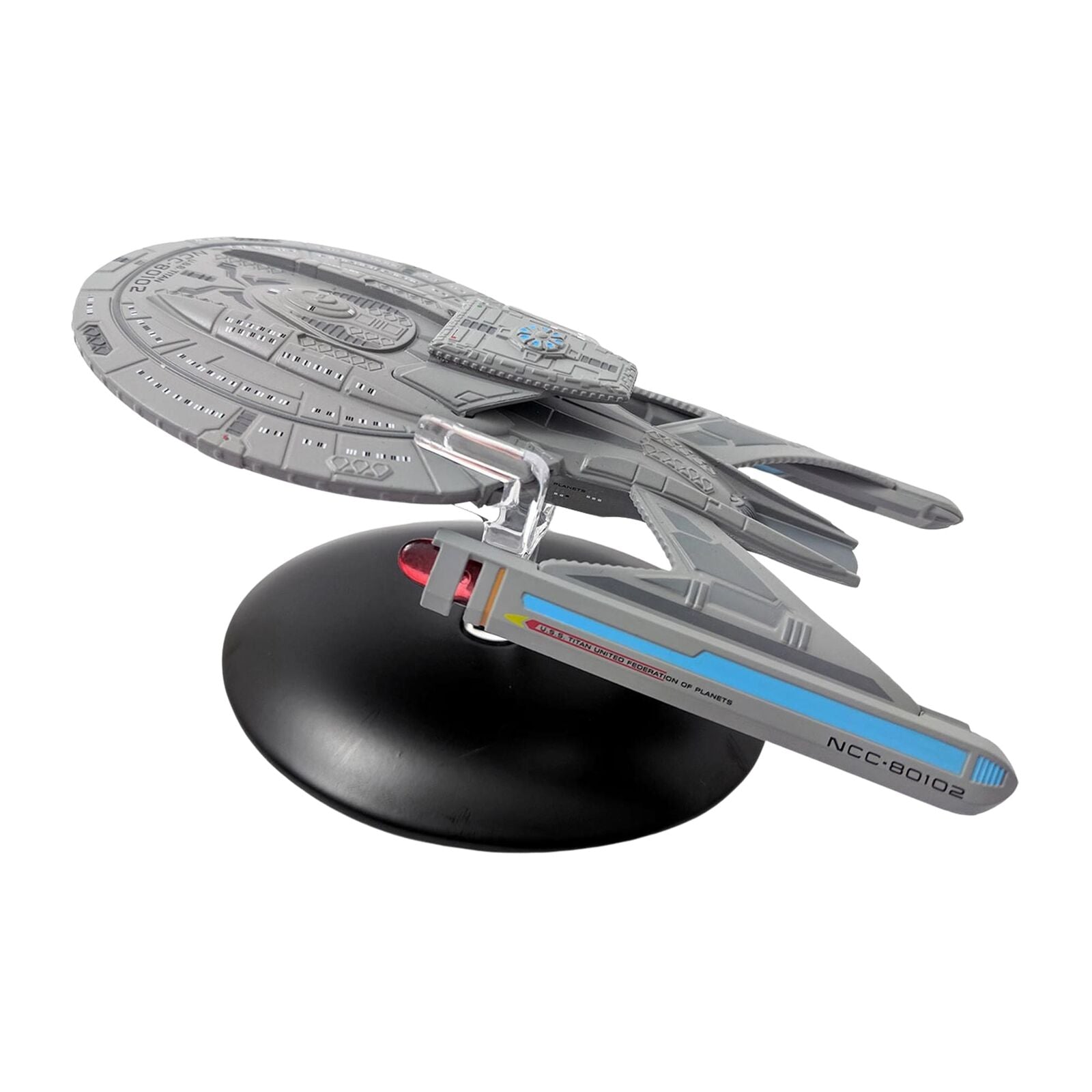 #05 U.S.S. Titan NCC-80102 (Luna Class) Model Diecast Ship BONUS ISSUE (Eaglemoss / Star Trek) Real Merch
