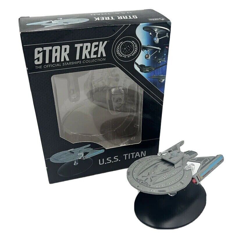 #05 U.S.S. Titan NCC-80102 (Luna Class) Model Diecast Ship BONUS ISSUE (Eaglemoss / Star Trek) Real Merch