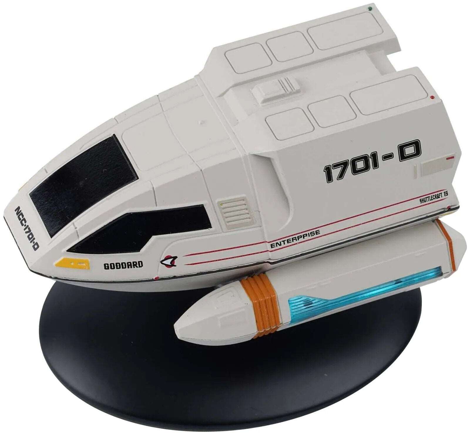 #02 Type-6 NCC-1701-D Shuttlecraft 15 "Goddard" Model Die Cast Ship (Eaglemoss / Star Trek) Real Merch