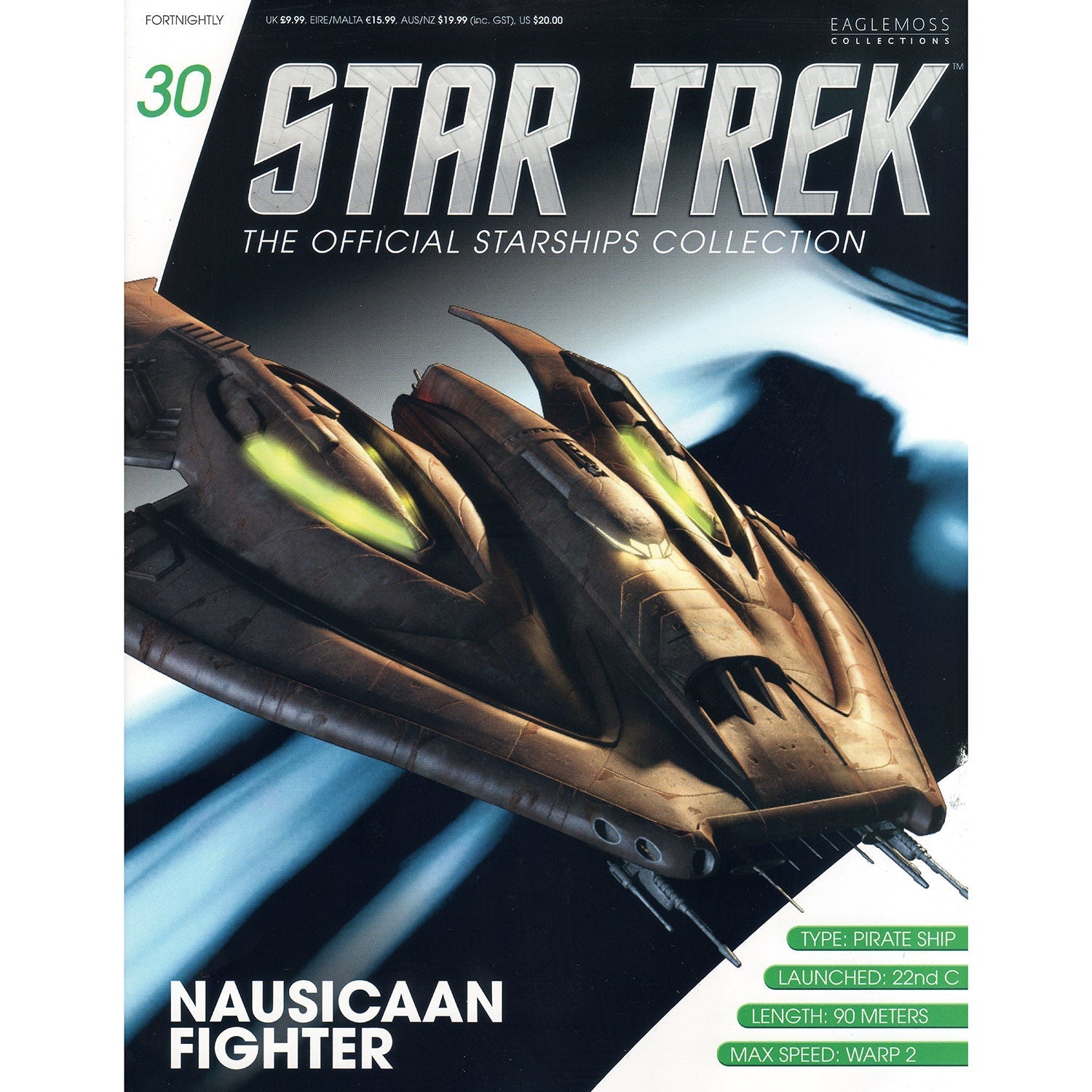 #30 Nausicaan Fighter Model Die Cast Ship (Eaglemoss / Star Trek) Real Merch