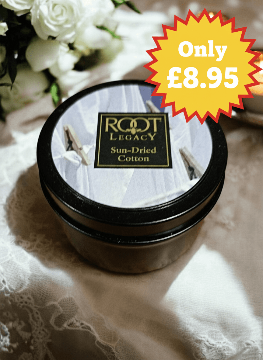 Root Legacy - Sun-Dried Cotton 4oz Tin Candle Root