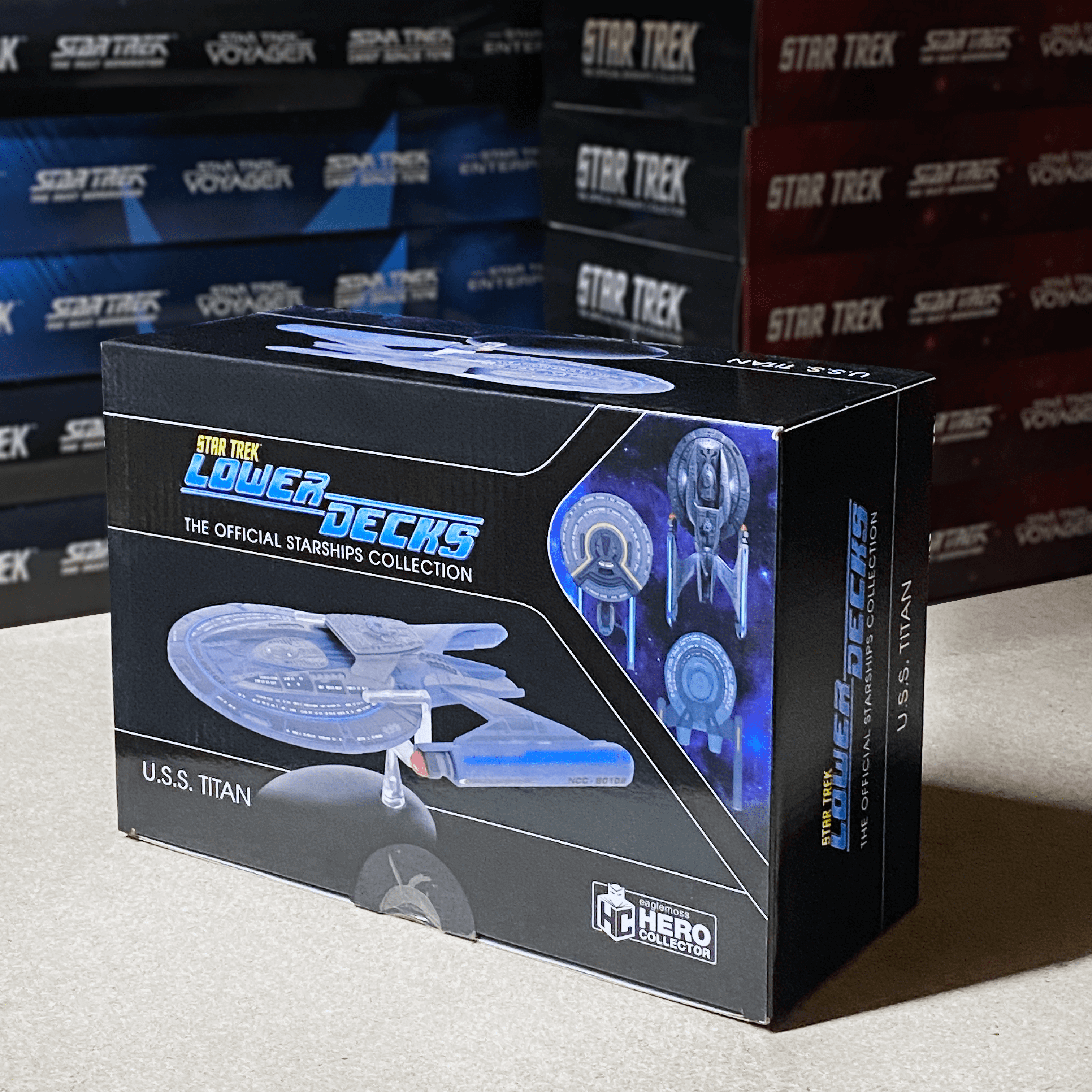 #01 U.S.S. Titan NCC-80102 (Luna-class) Model Diecast Ship Lower Decks (Eaglemoss / Star Trek) Real Merch