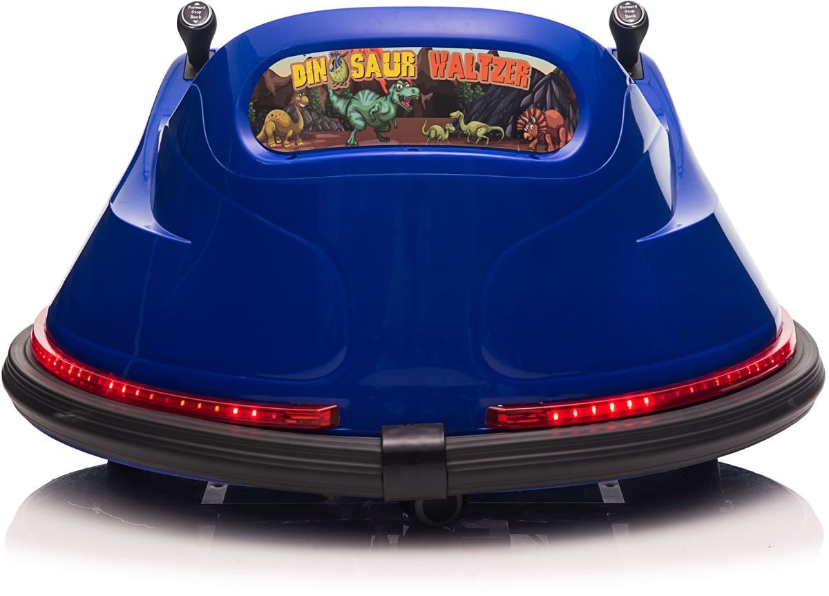 Blue dinosaur adventure ride on bumper car Rooleo