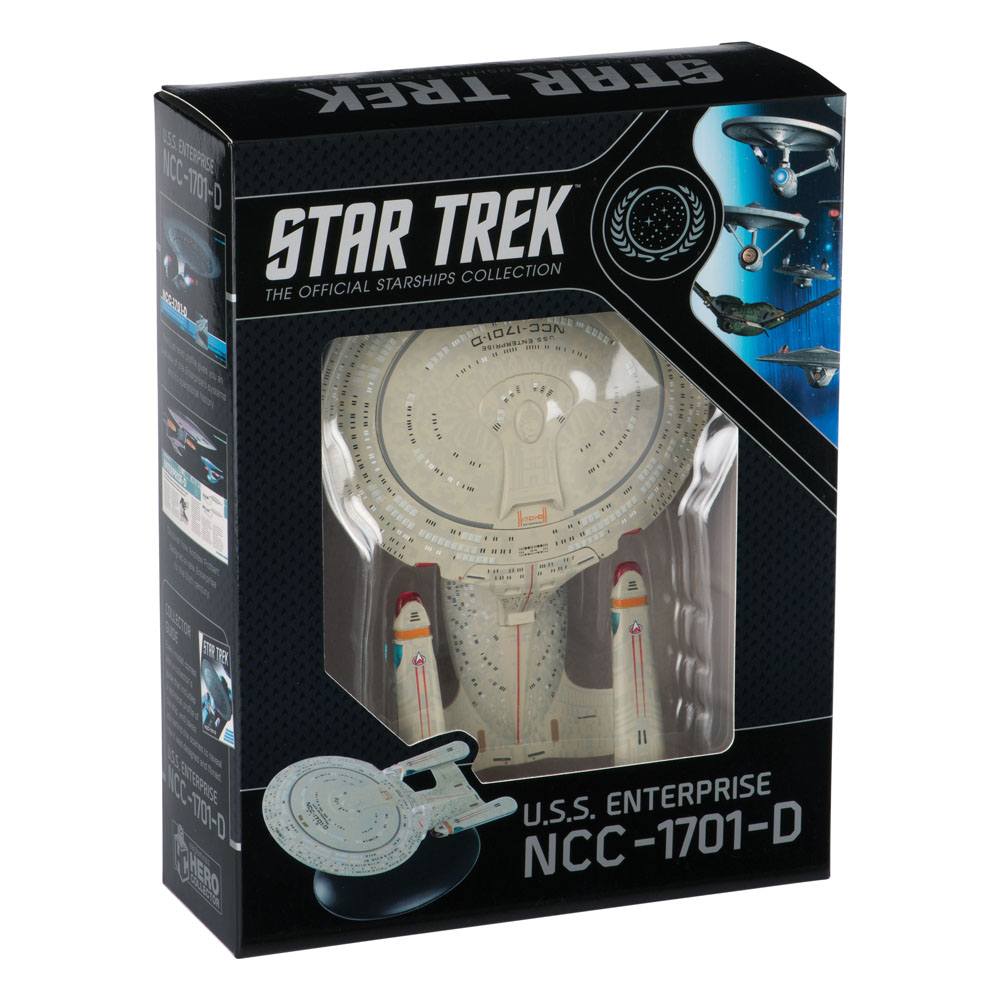 #01 U.S.S. Enterprise NCC-1701-D (Galaxy class) Diecast Model Ship (Eaglemoss / Star Trek) Real Merch