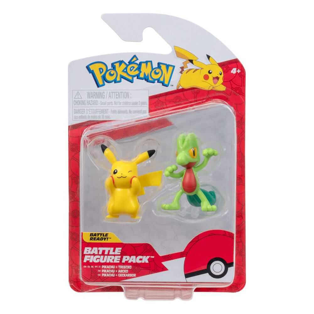 Pokémon First Partner Battle Figure Set (Treecko & Pikachu) Jazwares