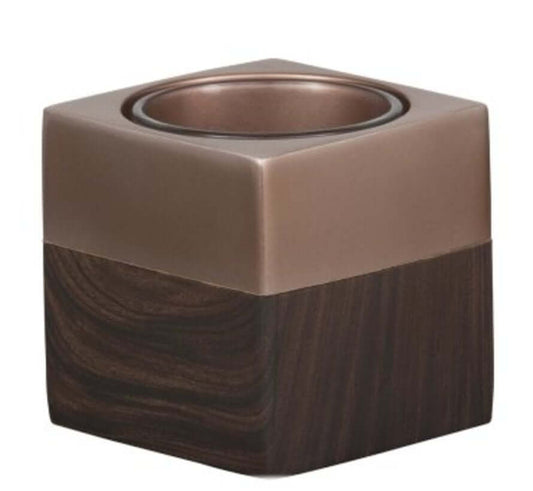Yankee Candle - Wood And Copper Square Votive Holder - The Imagination Shop - Yankee Candle 