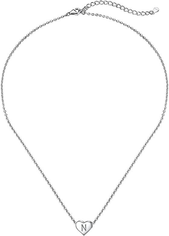 Silvora Jewellery - N heart Necklace Silvora