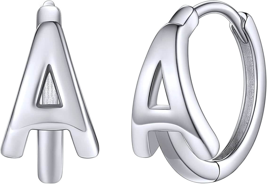 Silvora Jewellery - Letter A hoop earring Silvora