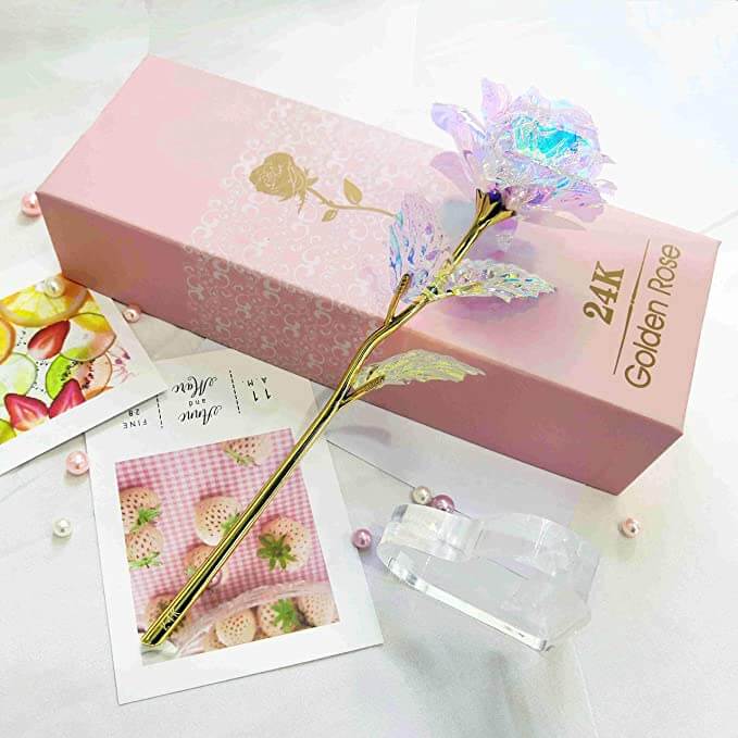 Kirifly 24k Golden light up gift rose The Imagination Shop
