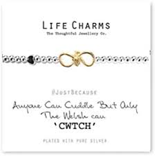 Life Charms Jewellery - Anyone can cuddle but only the Welsh can Cwtch Bracelet The Imagination Shop